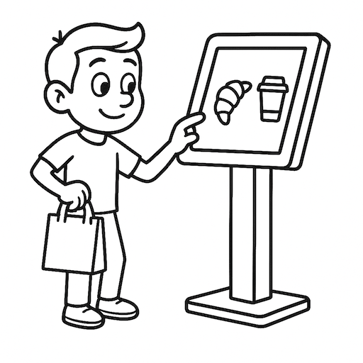 Pay for your items and order drinks.